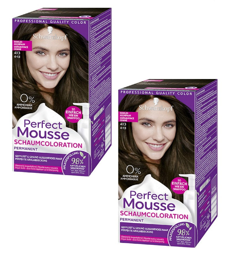 2xPack Schwarzkopf Perfect Mousse Foam Har Coloration - 8 Varieites
