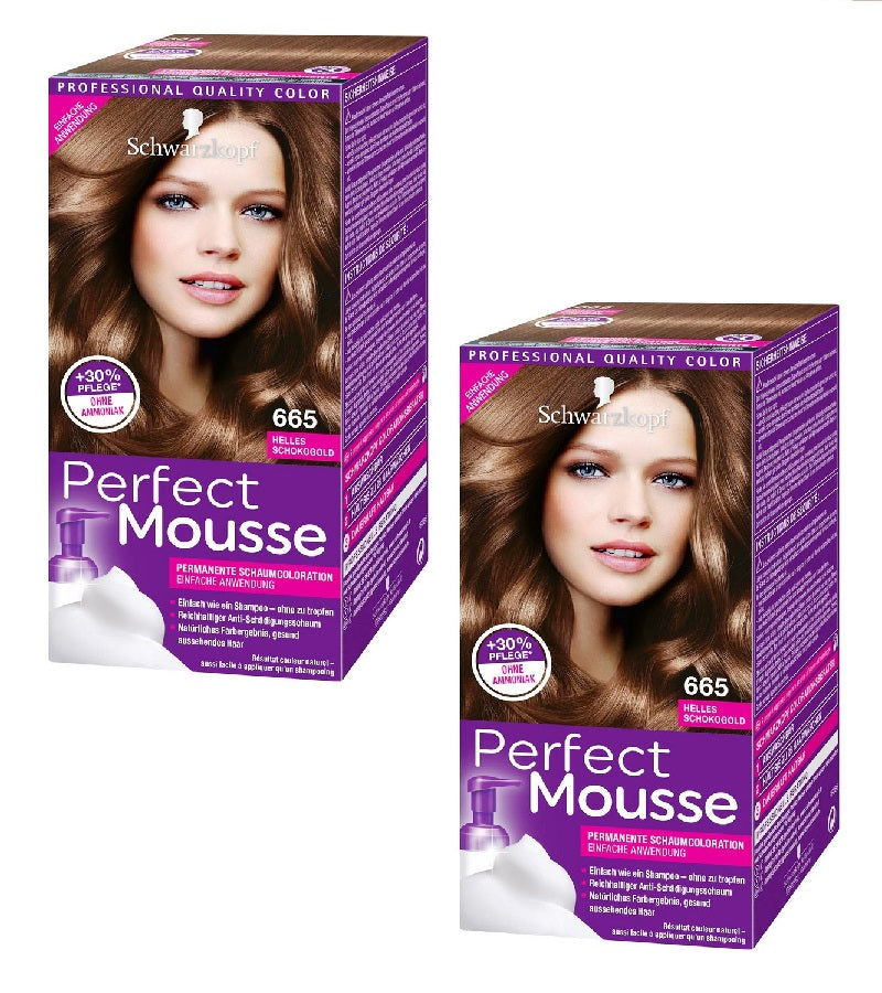 2xPack Schwarzkopf Perfect Mousse Foam Har Coloration - 8 Varieites