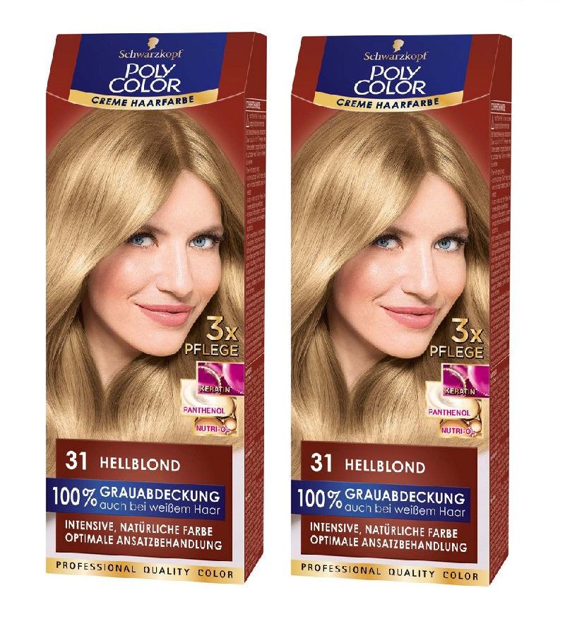 2xPack Schwarzkopf POLY COLOR CREME HAIR COLOR Coloration - 10 Varieties
