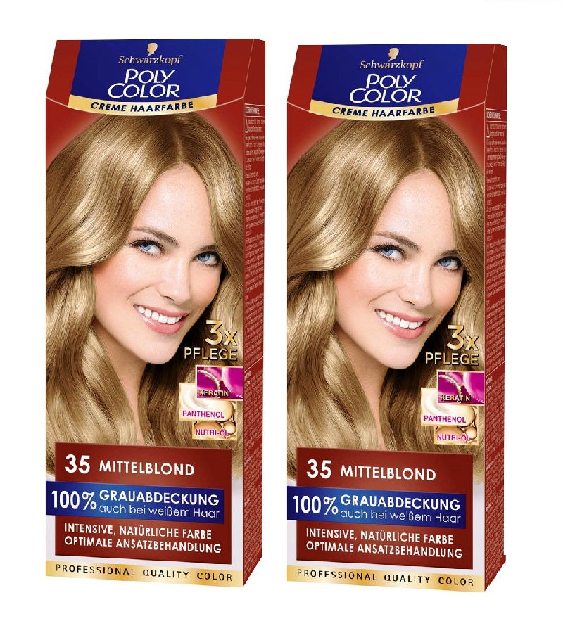 2xPack Schwarzkopf POLY COLOR CREME HAIR COLOR Coloration - 10 Varieties
