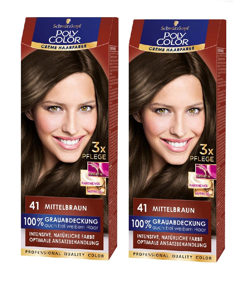 2xPack Schwarzkopf POLY COLOR CREME HAIR COLOR Coloration - 10 Varieties