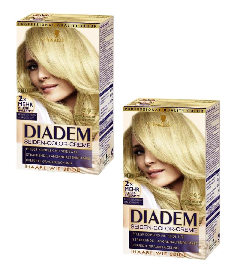 2xPack Schwarzkopf Diadem Silk Hair Color for Women - 17 Varieties