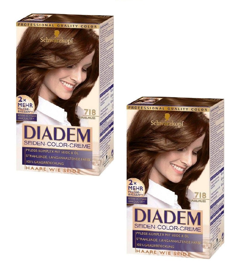 2xPack Schwarzkopf Diadem Silk Hair Color for Women - 17 Varieties