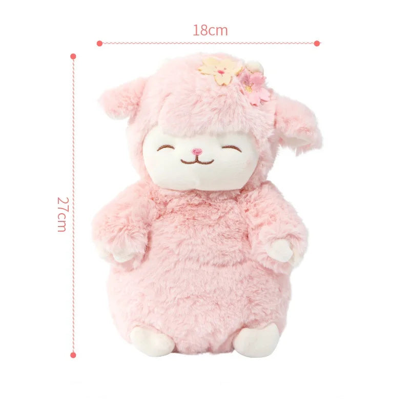 Sweet White Sheep Lam Hold Tulip Flower Plush Doll Soft Stuffed Lamb With Tulip Plushie Toy Cute Gift For Kid Birthday Christmas Trendy Cartoon Plush Toy Store