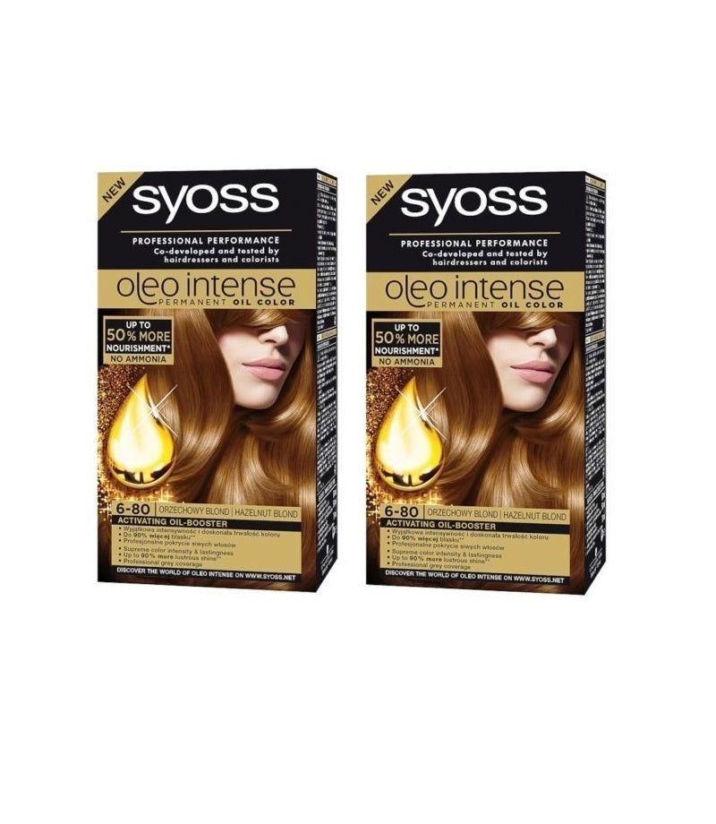 2xPacks Syoss Oleo Professional Performance Intense Oil Hair Coloration - 24 Varieties