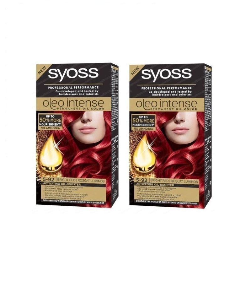2xPacks Syoss Oleo Professional Performance Intense Oil Hair Coloration - 24 Varieties