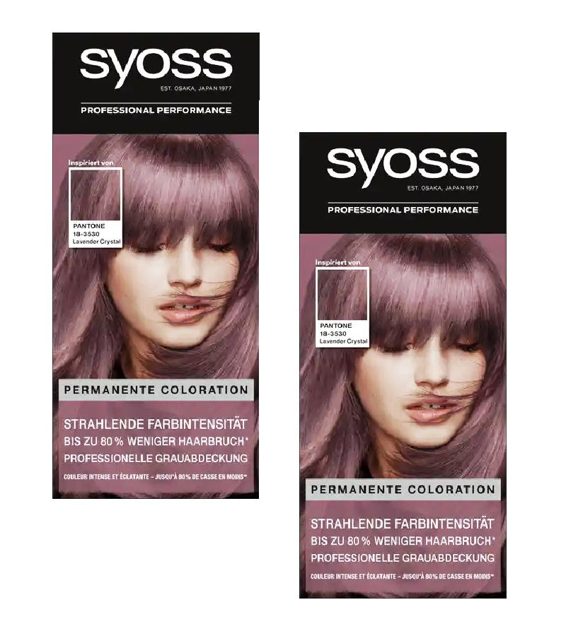 2xPacks Syoss Permanent Coloring Professional Hair Colors - 22 Varieties