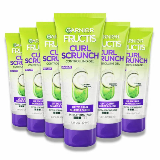 Garnier Fructis - Style Curl Scrunch Extra Strong Hold Controlling Gel - 8 Oz - 6 Pack