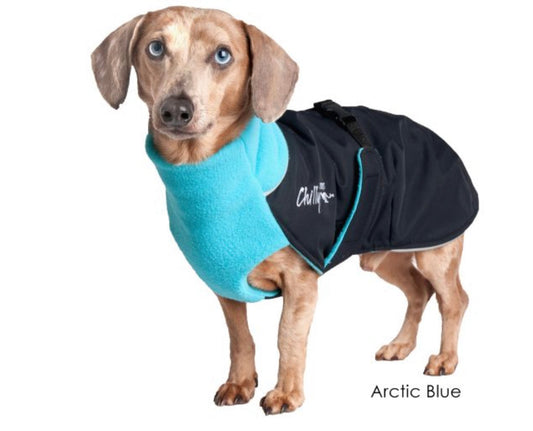Chilly Dogs Great White North Coat Arctic Blue