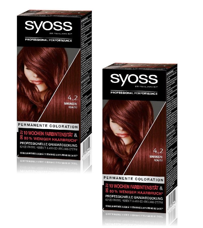 2xPacks Syoss Permanent Coloring Professional Hair Colors - 22 Varieties