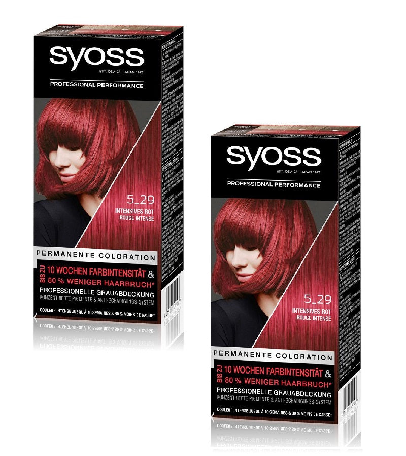2xPacks Syoss Permanent Coloring Professional Hair Colors - 22 Varieties