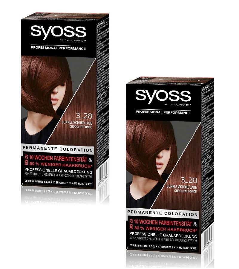 2xPacks Syoss Permanent Coloring Professional Hair Colors - 22 Varieties