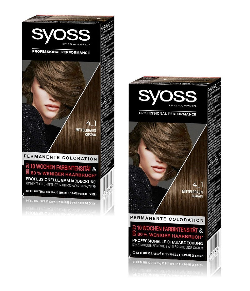 2xPacks Syoss Permanent Coloring Professional Hair Colors - 22 Varieties