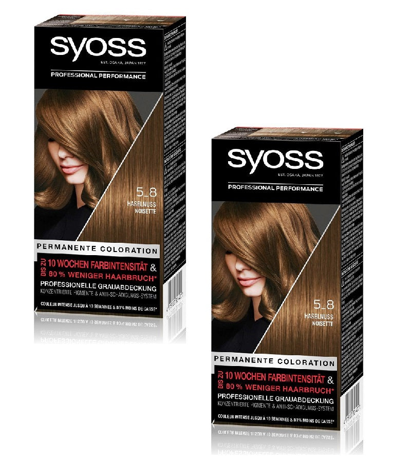 2xPacks Syoss Permanent Coloring Professional Hair Colors - 22 Varieties