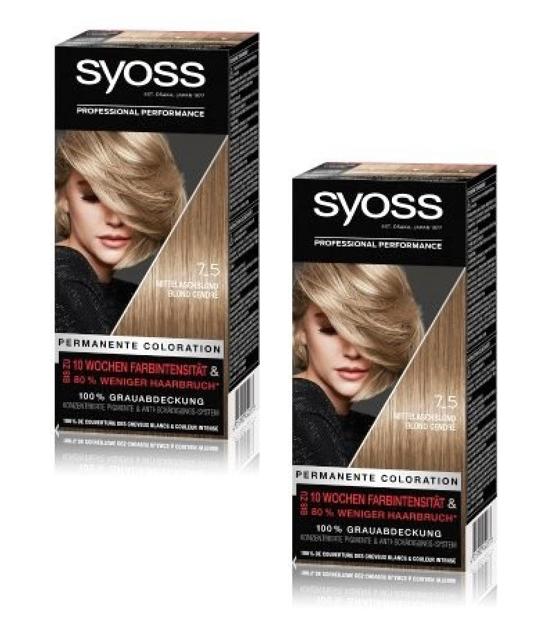 2xPacks Syoss Permanent Coloring Professional Hair Colors - 22 Varieties