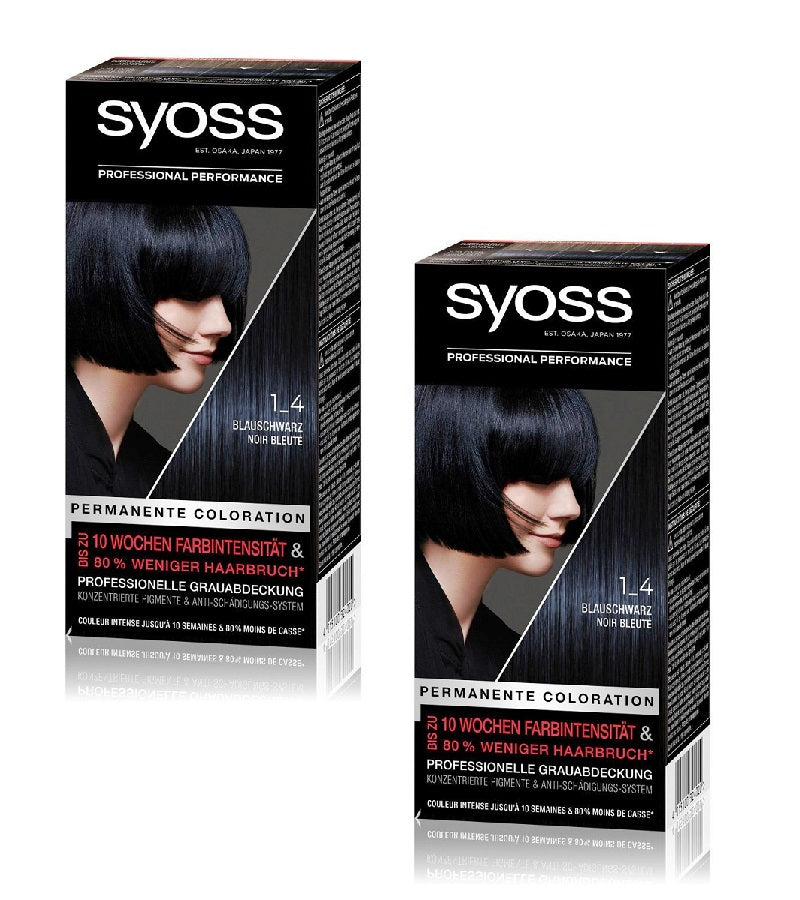 2xPacks Syoss Permanent Coloring Professional Hair Colors - 22 Varieties
