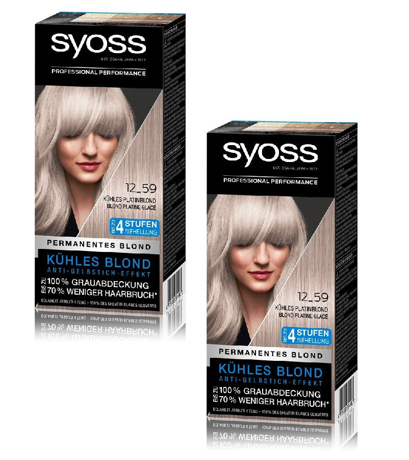 2xPacks Syoss Permanent Coloring Professional Hair Colors - 22 Varieties