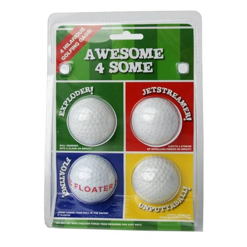 Awesome 4 Pack Trick Golf Balls